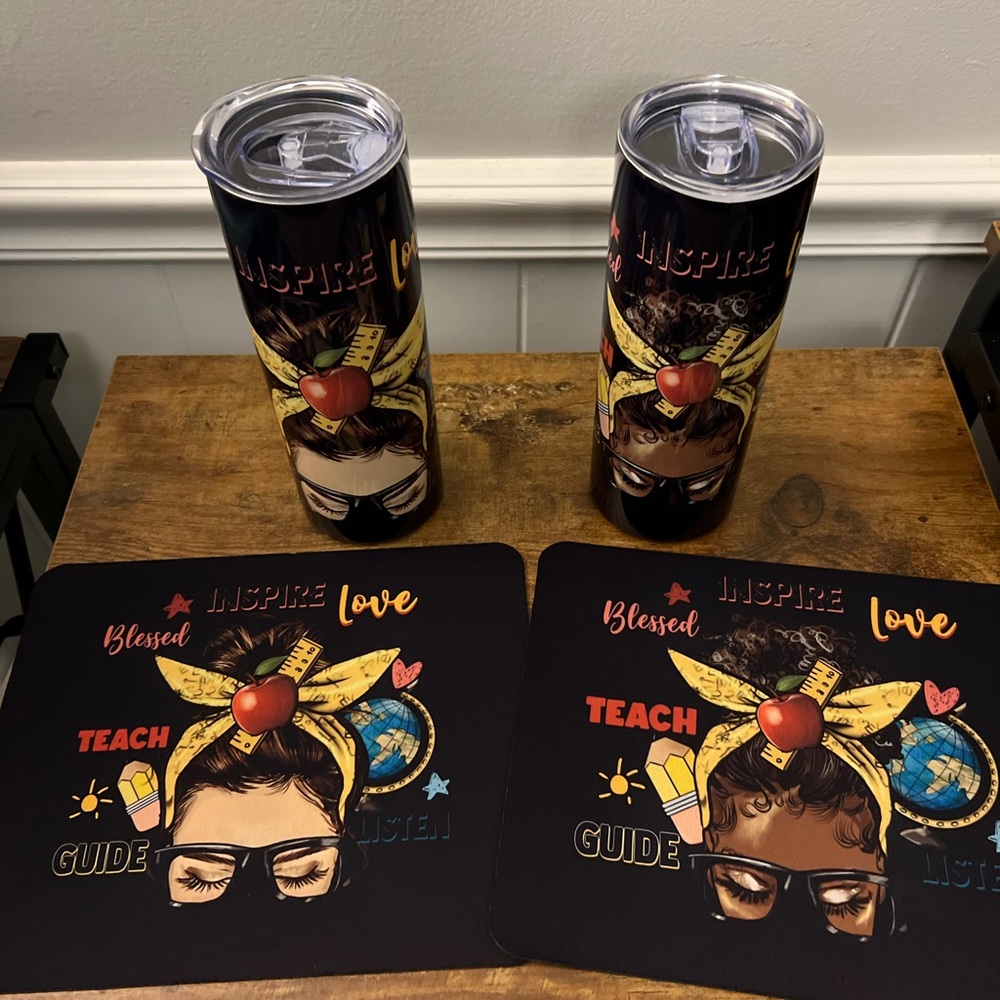 Teacher Tumbler and Mousepad Set